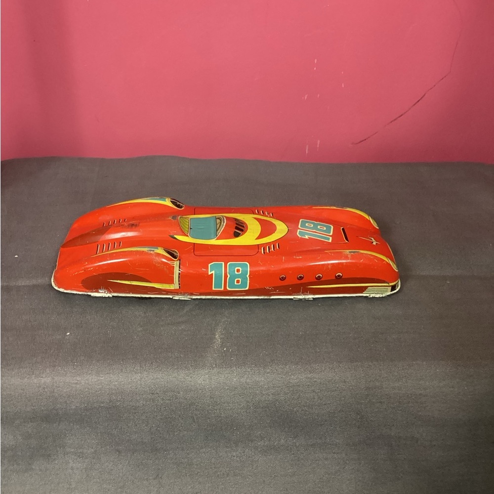 Vintage Western Germany Friction Drive Race Car 1950's Tin Toy Metal - Picture 2 of 7